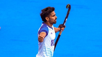 India's Abhishek opened the scoring for India in the 12th minute after India made an aggressive start to the match against Australia. (PTI) India's Abhishek opened the scoring for India in the 12th minute after India made an aggressive start to the match against Australia. (PTI)