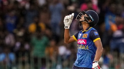 Dunith Wellalage's career-best knock powered Sri Lanka to 230-8 in 50 overs.&nbsp; (PTI)