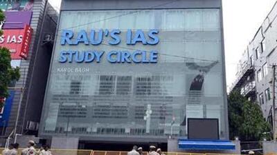 The incident took place in the basement of Rau’s IAS coaching institute (HT Photo) The incident took place in the basement of Rau’s IAS coaching institute (HT Photo)
