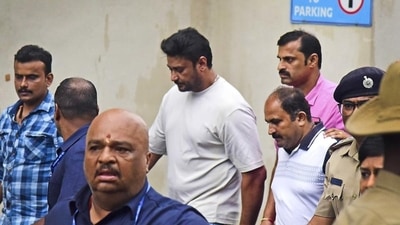 The police have collected over 200 pieces of physical and technical evidence against Darshan, actress Pavithra and others in the Renukaswamy murder case. (PTI) (HT_PRINT) The police have collected over 200 pieces of physical and technical evidence against Darshan, actress Pavithra and others in the Renukaswamy murder case. (PTI) (HT_PRINT)