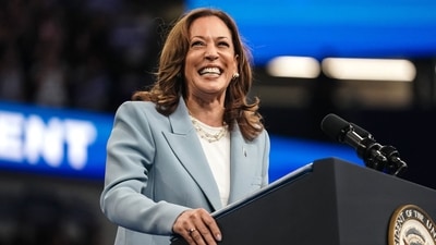 The vice president, in a Harris for President campaign call, said: "I am honored to be the presumptive Democratic nominee for President of the United States." (AFP) The vice president, in a Harris for President campaign call, said: "I am honored to be the presumptive Democratic nominee for President of the United States." (AFP)