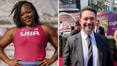 Olympic athlete Veronica Fraley (L) and Reddit co-founder Alexis Ohanian (R) Olympic athlete Veronica Fraley (L) and Reddit co-founder Alexis Ohanian (R)