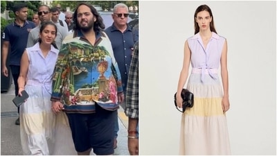 Radhika Merchant wears a colourful maxi dress for an outing with Anant Ambani. (Instagram ) Radhika Merchant wears a colourful maxi dress for an outing with Anant Ambani. (Instagram )