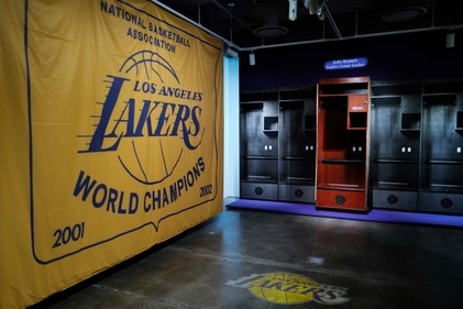 The locker used by US basketball player, Kobe Bryant, at the Staples Center is displayed at Sotheby's auction house in New York City on July 26, 2024. The auction started on July 22 and will run through August 2, 2024. (AFP) The locker used by US basketball player, Kobe Bryant, at the Staples Center is displayed at Sotheby's auction house in New York City on July 26, 2024. The auction started on July 22 and will run through August 2, 2024. (AFP)