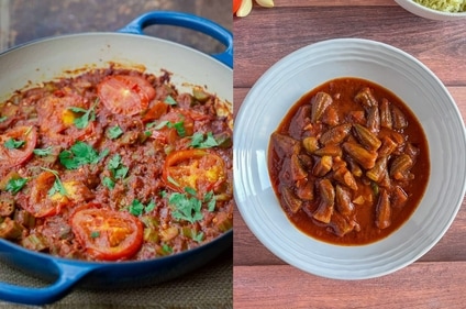 Bamia or Bamya stew Bamia or Bamya stew