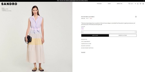 The price of Radhika Merchant's dress for her Paris outing. (eu.sandro-paris.com)