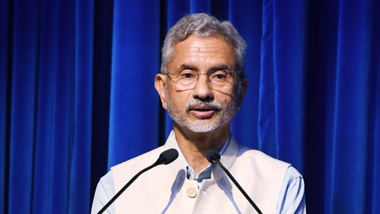 External affairs minister S Jaishankar delivers the 7th Jasjit Singh Memorial Lecture at the Centre for Air Power Studies (CAPS) (ANI Photo/Shrikant Singh)(Shrikant Singh)