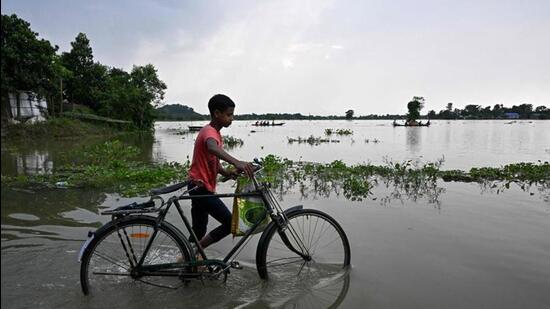 Assam witnessed heavy rainfall early in July when several districts were inundated. (AFP photo)