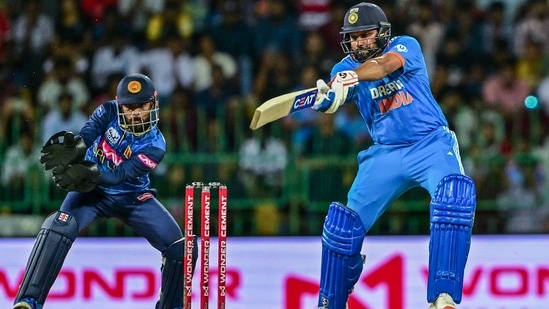 India captain Rohit Sharma smashed 58 off 47 balls (AFP)