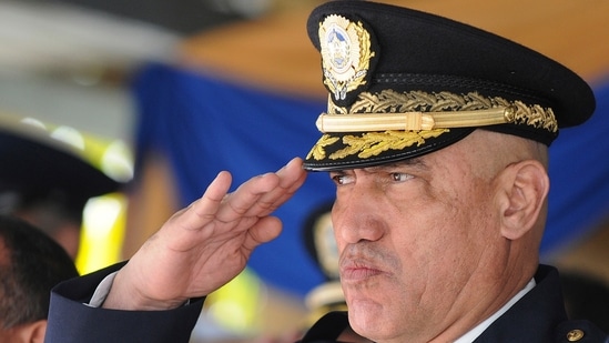 Juan Carlos Bonilla Valladares, 64, better known as “El Tigre” or “The Tiger,” was a member of the Honduran National Police for decades before becoming its leader for a year in 2012.(AP)