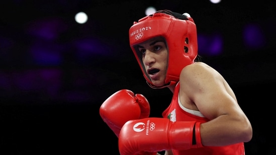 Imane Khelif of Algeria in action with Angela Carini of Italy(REUTERS)