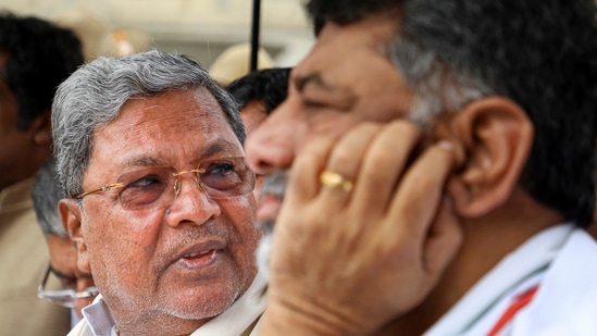 Bengaluru: Karnataka Chief Minister Siddaramaiah and Deputy CM D K Shivakumar (PTI Photo) (PTI)