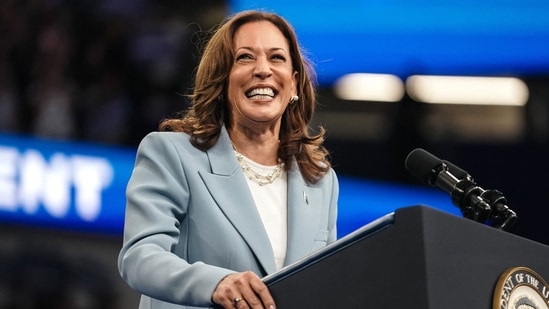 Kamala Harris trolled for speaking in ‘Southern accent’ at Atlanta rally (Photo by Elijah Nouvelage / AFP)(AFP)