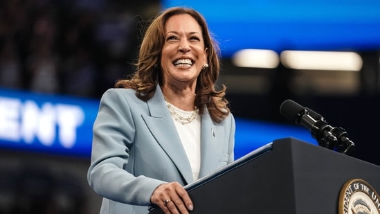 The vice president, in a Harris for President campaign call, said: "I am honored to be the presumptive Democratic nominee for President of the United States."(AFP)