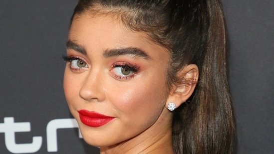 US model Sarah Hyland attends the Audi pre-Emmys party in West Hollywood.(AFP)