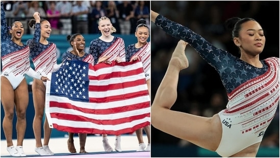 Team USA's Simone Biles, Suni Lee, Jade Carey, Jordan Chiles, and Hezly Rivera at Paris Olympics. (Instagram )