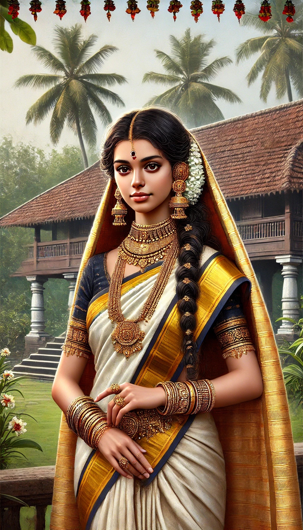 AI-generated image of Kerala's Nair woman AI-generated image of Kerala's Nair woman