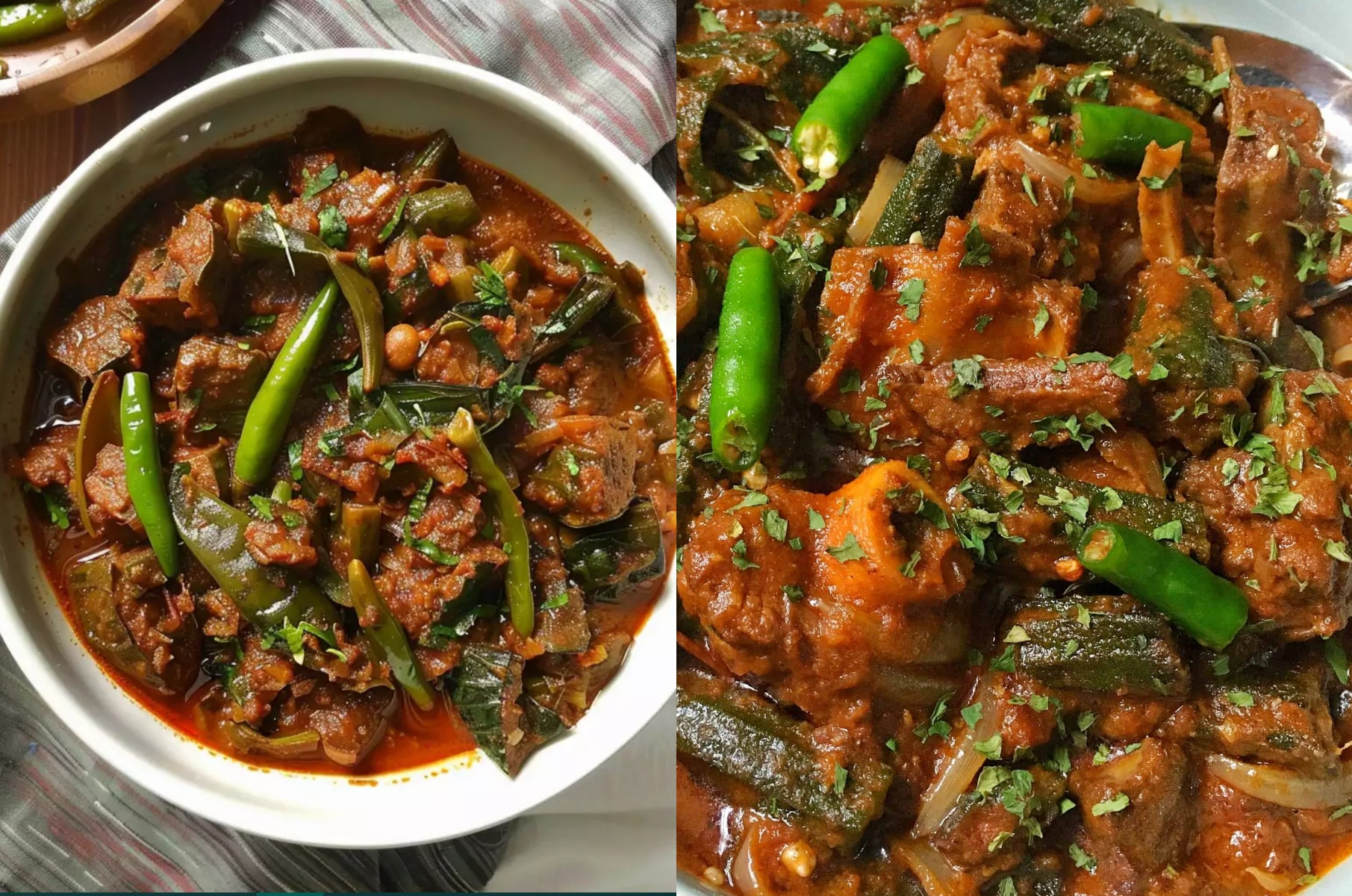 Bhindiwala meat or bhindi gosht Bhindiwala meat or bhindi gosht