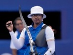 India's Deepika Kumari reacts after a shot during the archery individual quarterfinal against South Korea's Nam Su-hyeon at Paris Olympics(AP) India's Deepika Kumari reacts after a shot during the archery individual quarterfinal against South Korea's Nam Su-hyeon at Paris Olympics(AP)