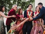 Fugitive businessman Vijay Mallya at his son's wedding(Instagram/@angelswith_photography) Fugitive businessman Vijay Mallya at his son's wedding(Instagram/@angelswith_photography)