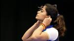 Manu Bhaker during the 25m Pistol Women’s Final event at the Paris Olympics on Saturday. (PTI) Manu Bhaker during the 25m Pistol Women’s Final event at the Paris Olympics on Saturday. (PTI)