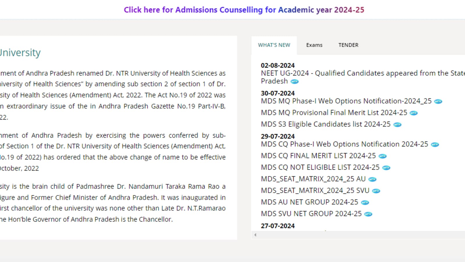 AP NEET Counselling 2024: 43788 candidates eligible to apply, list released at drysruhs.edu.in