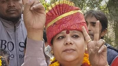 AAP’s Sultanpuri councillor Bobi. (PTI)