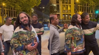 Anant Ambani with fans in Paris Anant Ambani with fans in Paris
