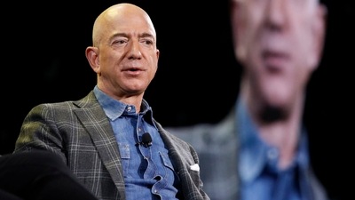 Amazon CEO Jeff Bezos speaks at the Amazon re:MARS convention in Las Vegas on June 6, 2019. (John Locher/AP) (AP) Amazon CEO Jeff Bezos speaks at the Amazon re:MARS convention in Las Vegas on June 6, 2019. (John Locher/AP) (AP)