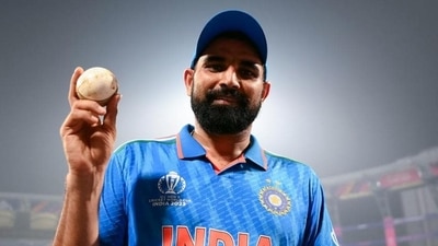 Mohammed Shami poses for a picture with the ball after India’s victory against New Zealand in their ICC Men’s Cricket World Cup 2023 semi-final Mohammed Shami poses for a picture with the ball after India’s victory against New Zealand in their ICC Men’s Cricket World Cup 2023 semi-final