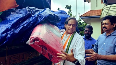 Shashi Tharoor in Wayanad on Saturday (Image courtesy: Shashi Tharoor/X) Shashi Tharoor in Wayanad on Saturday (Image courtesy: Shashi Tharoor/X)