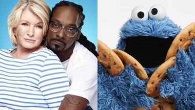 Snoop Dogg and the Cookie Monster surprise Martha Stewart Snoop Dogg and the Cookie Monster surprise Martha Stewart