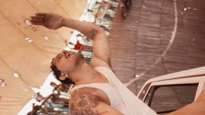Hanumankind in a still from the music video.
