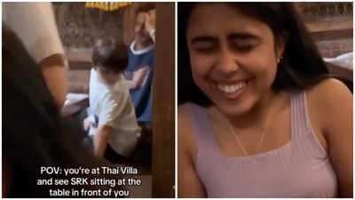 Shah Rukh Khan with AbRam was spotted at a Thai restaurant recently. Shah Rukh Khan with AbRam was spotted at a Thai restaurant recently.