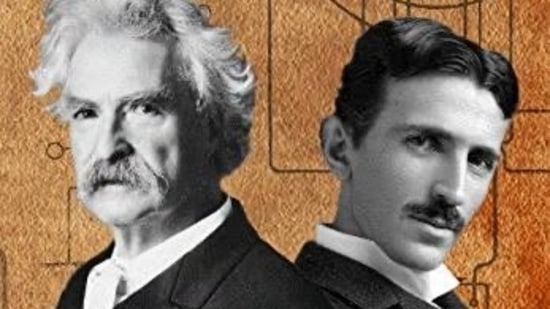 2. Mark Twain and Nikola Tesla's friendship bridged the worlds of literature and science where Twain's support and admiration for Tesla's work helped promote the latter's revolutionary ideas, including advancements in electricity.(Photo by Twitter/VisionaryVoid)