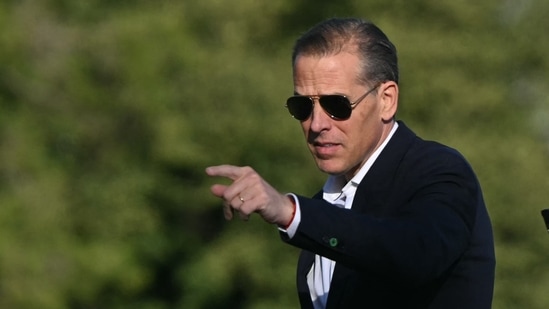 Hunter Biden, son of US President Joe Biden, walks upon arrival at Fort Lesley J. McNair in Washington, DC, on July 1, 2024. Biden returned to Washington for the first time after the first presidential debate in Atlanta on June 27. (Photo by Mandel NGAN / AFP)(AFP)