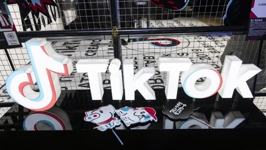 Signage is displayed at the TikTok Creator's Lab 2019 event hosted by Bytedance Ltd. in Tokyo.(Bloomberg File Photo)