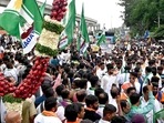 The 10-day 'Mysore Chalo' Padayatra started from Kengeri in Bengaluru to Mysore over the alleged MUDA and Valmiki Corporation scams. (ANI Photo)(Savitha) The 10-day 'Mysore Chalo' Padayatra started from Kengeri in Bengaluru to Mysore over the alleged MUDA and Valmiki Corporation scams. (ANI Photo)(Savitha)