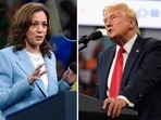 This combination of photos taken at campaign rallies in Atlanta shows Vice President Kamala Harris on July 30, 2024, left, and Republican presidential candidate former President Donald Trump on Aug. 3. Trump and Harris held the dueling rallies four days apart, but the dynamics showcased how deeply divided the American electorate is. The Harris crowd was majority Black and female. Trump's crowd was overwhelmingly white. They listened to different music. They heard wildly different arguments on immigration, the economy, voting rights. Either Harris or Trump will win. The question is how widely the winner will be accepted. (AP Photo)