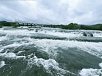 More ten thousand million cubic feet of water has been released from the Khadakwasla, Panshet and Warasgaon dams (HT PHOTO) More ten thousand million cubic feet of water has been released from the Khadakwasla, Panshet and Warasgaon dams (HT PHOTO)