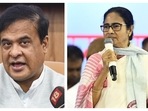 Assam chief minister Himanta Biswa Sarma and West Bengal chief minister Mamata Banerjee. Assam chief minister Himanta Biswa Sarma and West Bengal chief minister Mamata Banerjee.