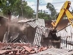 Ayodhya, Aug 03 (ANI): The bakery of Samajwadi Party (SP) leader Moeed Khan, the main accused in the gang rape of a minor girl, was bulldozed by the administration after it was found to be illegal, in Ayodhya on Saturday. Ayodhya, Aug 03 (ANI): The bakery of Samajwadi Party (SP) leader Moeed Khan, the main accused in the gang rape of a minor girl, was bulldozed by the administration after it was found to be illegal, in Ayodhya on Saturday.