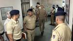 Police at the crime scene at District Courts Complex in Sector 43, Chandigarh, on Saturday. (Ravi Kumar/HT) Police at the crime scene at District Courts Complex in Sector 43, Chandigarh, on Saturday. (Ravi Kumar/HT)