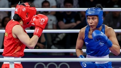 Lovlina Borgohain was upstaged by China's Li Qian in the women's 75kg quarter-final (ANI) Lovlina Borgohain was upstaged by China's Li Qian in the women's 75kg quarter-final (ANI)