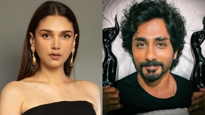 Aditi Rao Hydari shared a picture of Siddharth with his Filmfare Awards. Aditi Rao Hydari shared a picture of Siddharth with his Filmfare Awards.