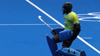 Veteran custodian PR Sreejesh, playing his last international tournament, stood like a rock in front of the Indian goal, making saves after saves. He also made a couple saves in the penalty shootout to help India reach the last four. (AFP) Veteran custodian PR Sreejesh, playing his last international tournament, stood like a rock in front of the Indian goal, making saves after saves. He also made a couple saves in the penalty shootout to help India reach the last four. (AFP)