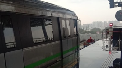 The incident at the Bengaluru metro station caused a massive traffic congestion on the Kanakapura main road. (Twitter/ Whitefield Rising)