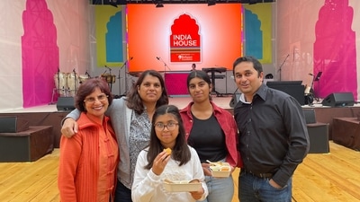 Loukmanjee and family waited in rainy Paris for Indian food, excited for the upcoming Olympics. (Shrenik Avlani)