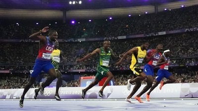 Clocked at 9.784sec, USA's Noah Lyles won the 100m final&nbsp;&nbsp; (REUTERS)