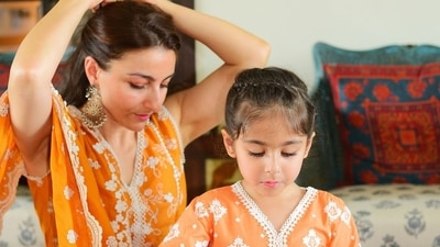 Soha Ali Khan with her daughter Inaya. Soha Ali Khan with her daughter Inaya.